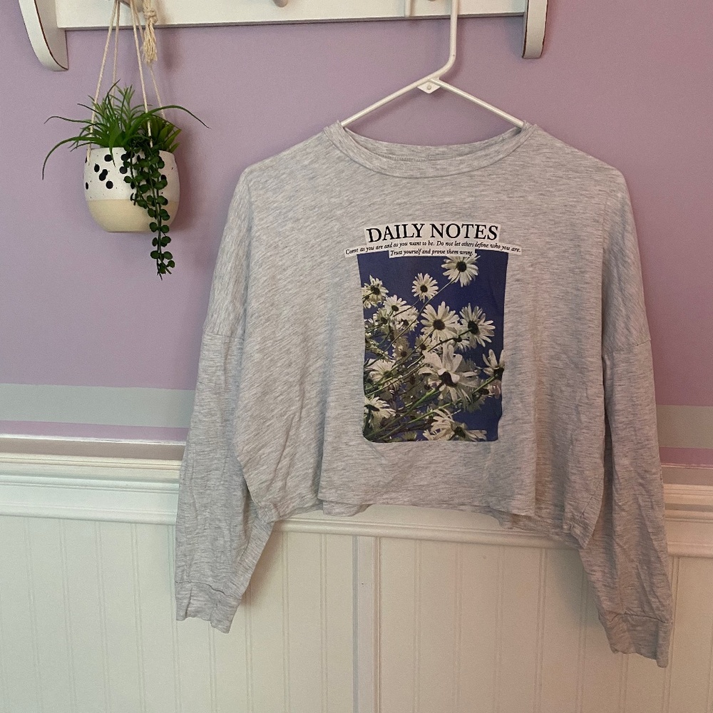 Cropped long tee
